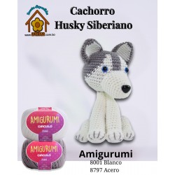 Cachorro Husky Amigurumi