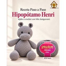 Receta Hipopótamo Amigurumi...