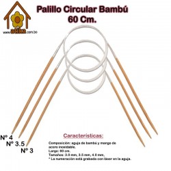 Palillo Circular Bambú...